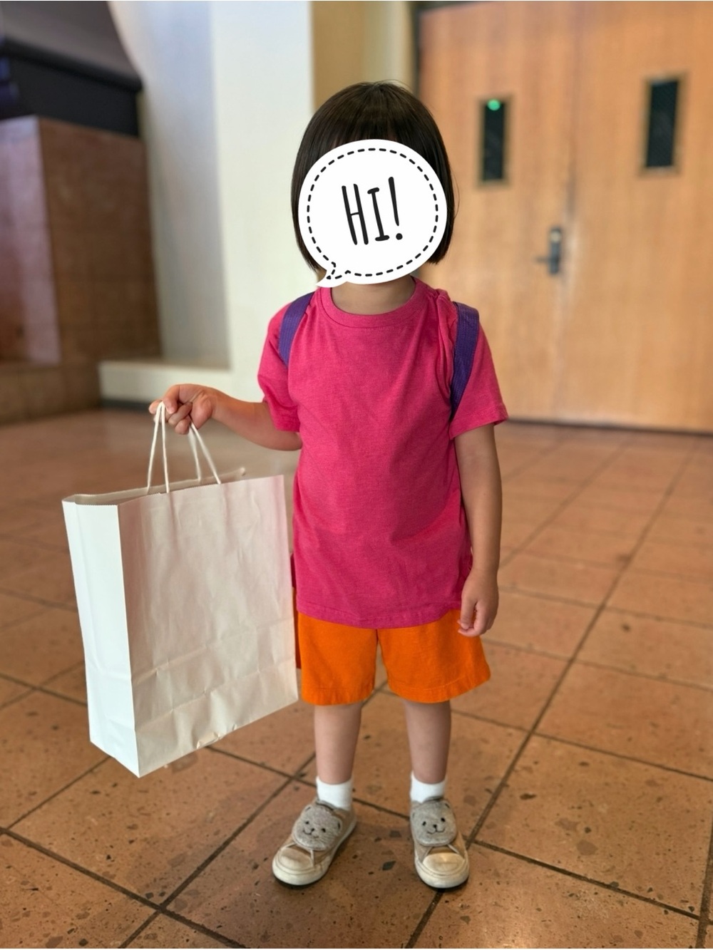 Dora the Explorer outfit Costume Set Pink Tee Orange Shorts Purple Backpack Map